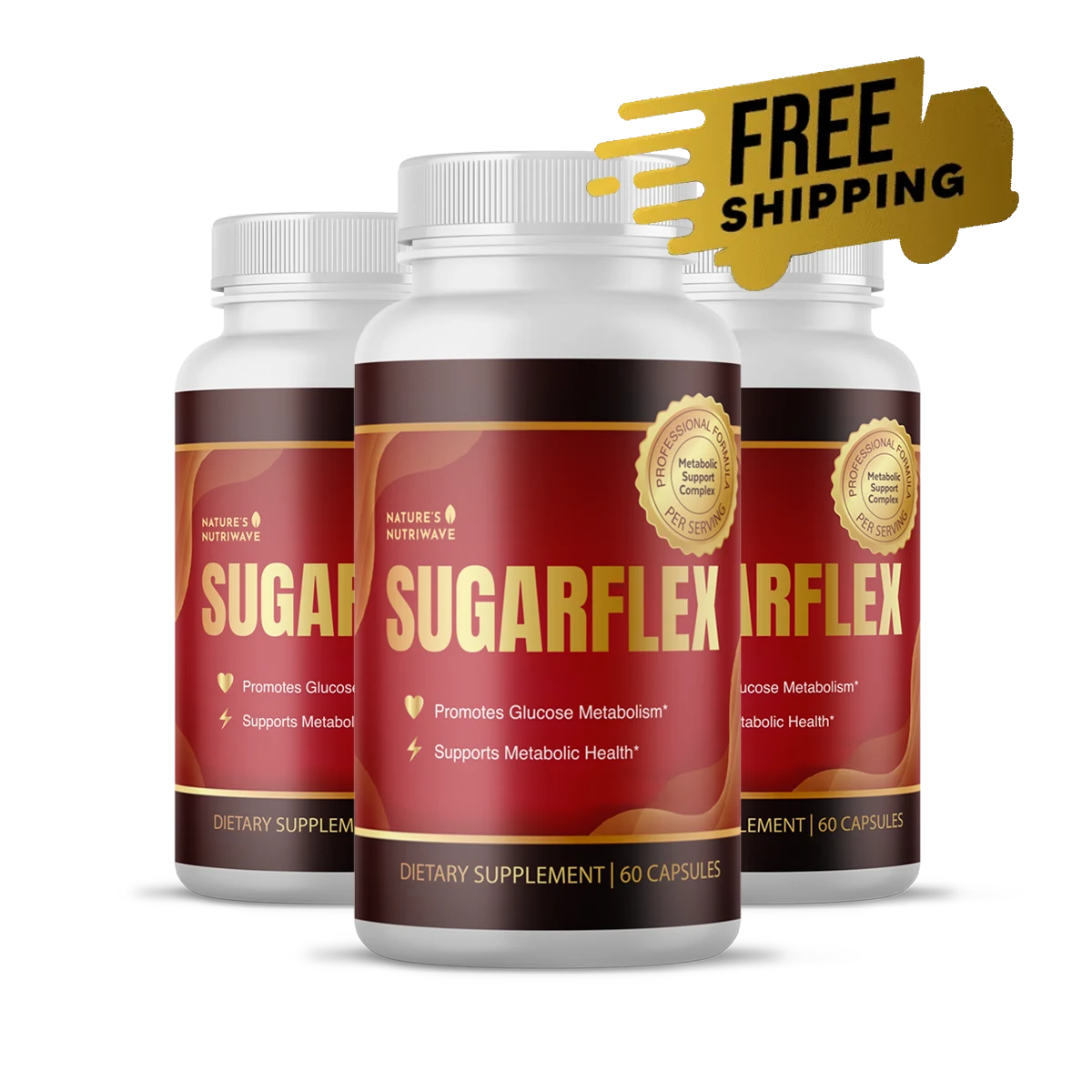 SugarFlex™ 3 Bottle Pack – Blood Sugar & Metabolic Wellness Formula