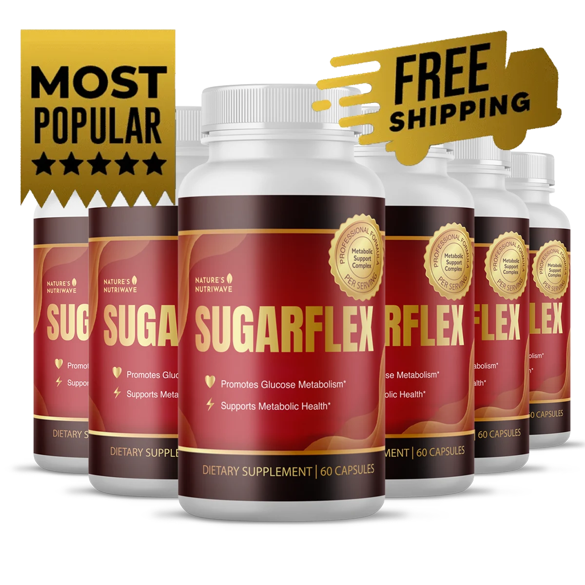 SugarFlex   6 Bottle Bundle – Best Value Fat Burning Support